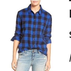 Treasure & Bond Plaid Boyfriend Shirt. Size M